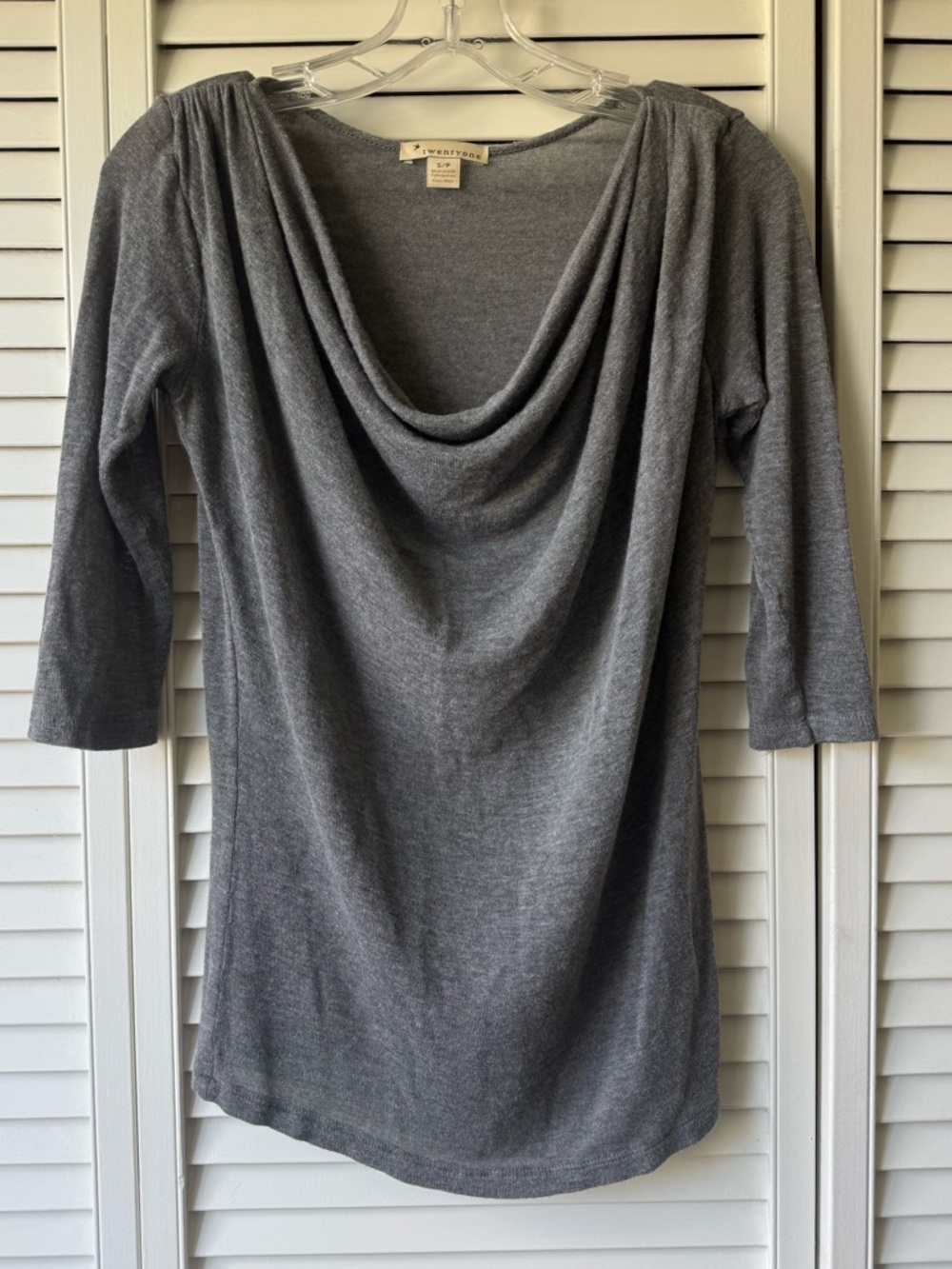 Forever 21 Gray Cowl Neck Tunic